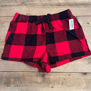 NEW Old Navy Buffalo Check Flannel Pajama Shorts
